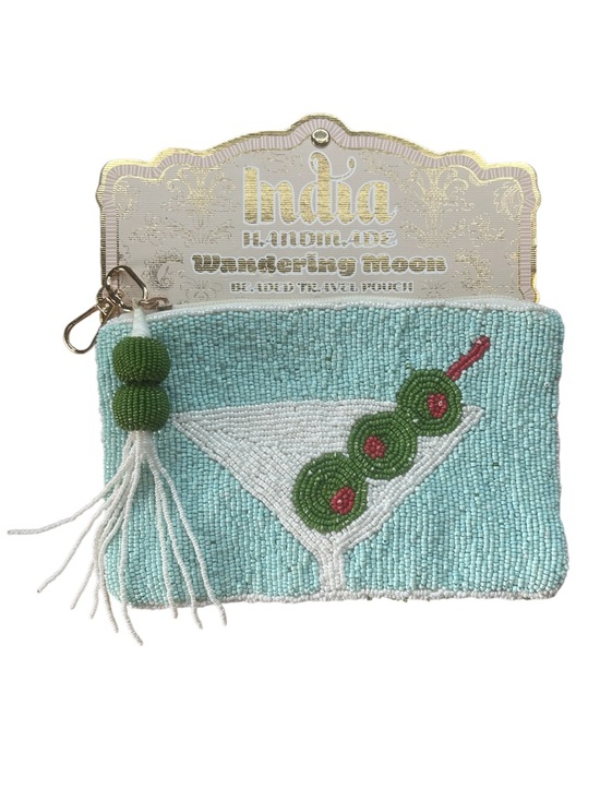 Wandering Moon Handbags - Wandering Moon India Handmade Wandering Moon Beaded Martini Travel Pouch
